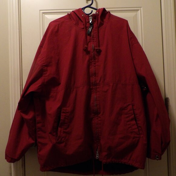Trader Bay Vintage Red Hooded Lightweight Women's Jacket - Picture 1 of 13